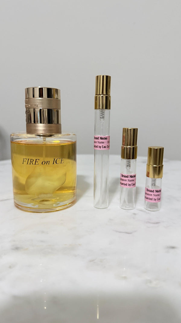 Fire on Ice Lattafa Perfume Sample: Arabian Middle Eastern Fragrance - Travel Size