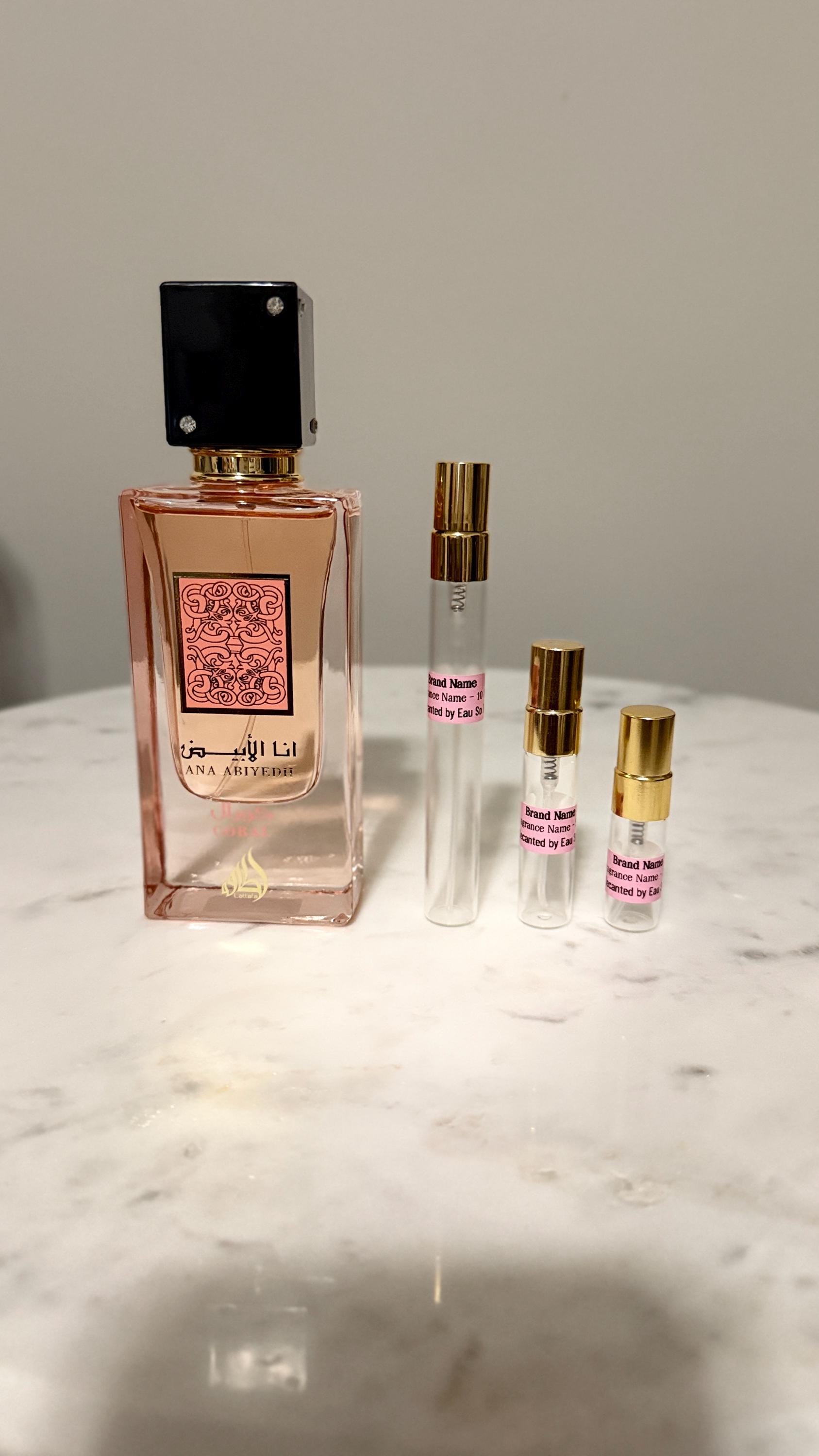 Ana Abiyedh Coral Lattafa Perfume Sample: Fruity Floral Arabian Middle Eastern Fragrance - Travel Size