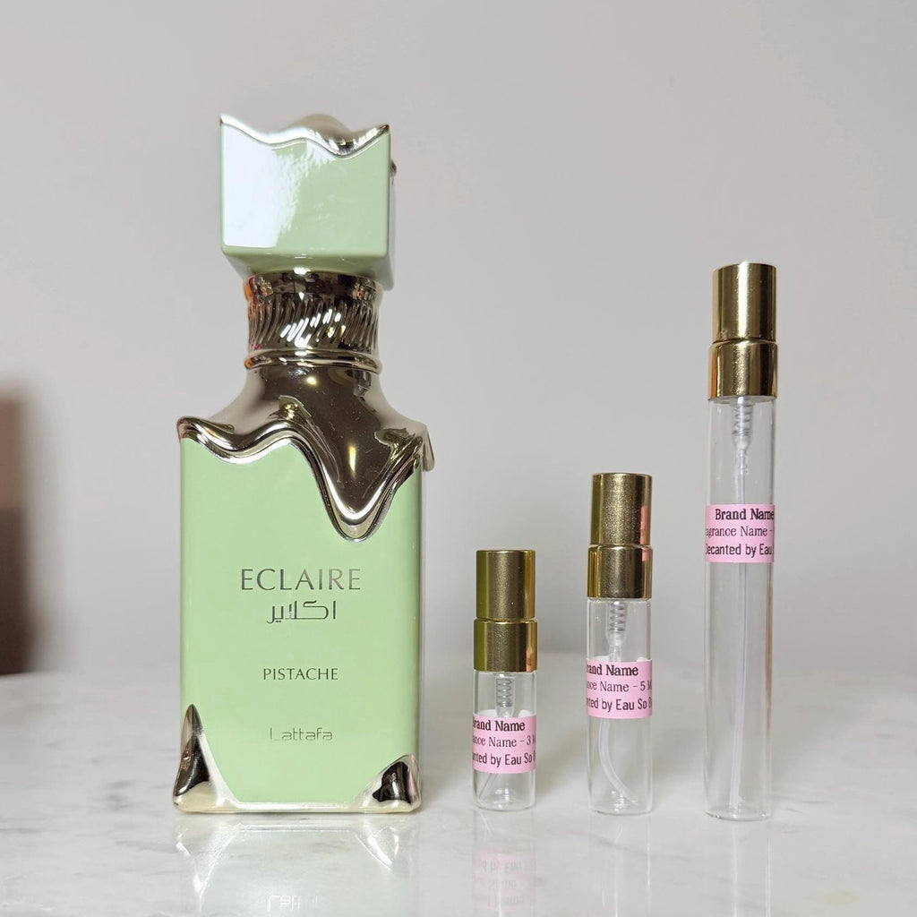 Lattafa Eclaire Pistache Perfume Decant: Sweet Gourmand Arab Fragrance Sample